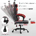 Gaming Chair with Footrest BLACK RED MAF-7709