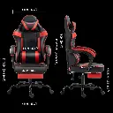 Gaming Chair with Footrest BLACK RED MAF-7709