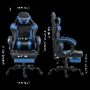 Gaming Chair with Footrest BLACK BLUE MAF-7709