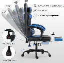 Gaming Chair with Footrest BLACK BLUE MAF-7709