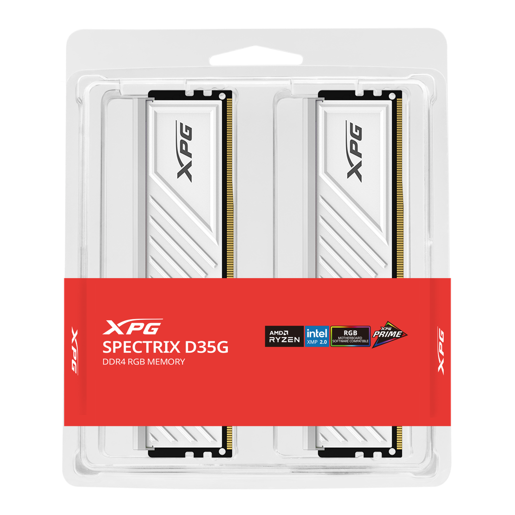 RAM 16GB (2x8GB) XPG Spectrix D35 3200MHZ DDR4 RGB WHITE