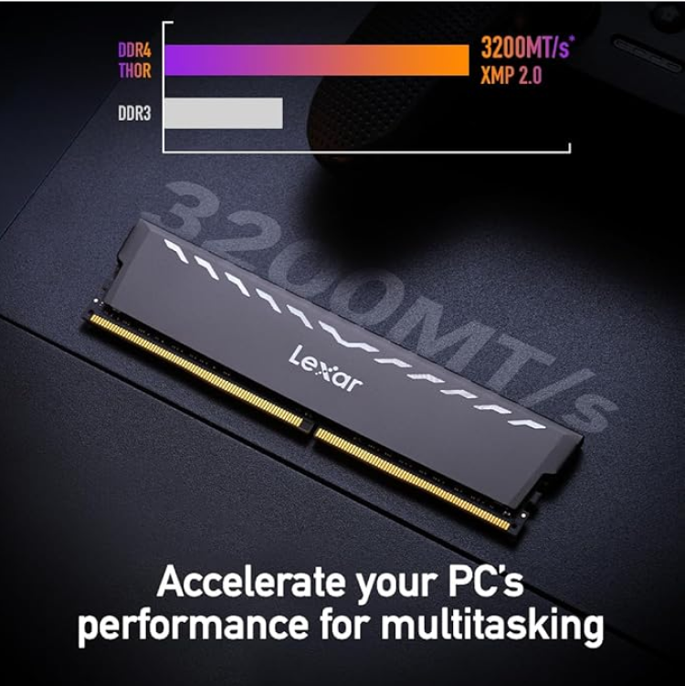 Lexar 16GB(8*2)Kit THOR DDR4-3200 LD4BU016G-R3200GDXG 