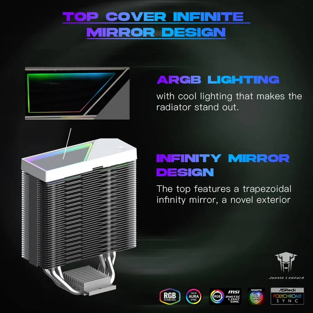 JUNGLE LEOPARD CPU COOLER KF400 WHITE ARGB