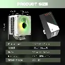JUNGLE LEOPARD CPU COOLER KF400 WHITE ARGB