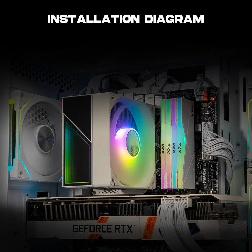 JUNGLE LEOPARD CPU COOLER KF400 WHITE ARGB