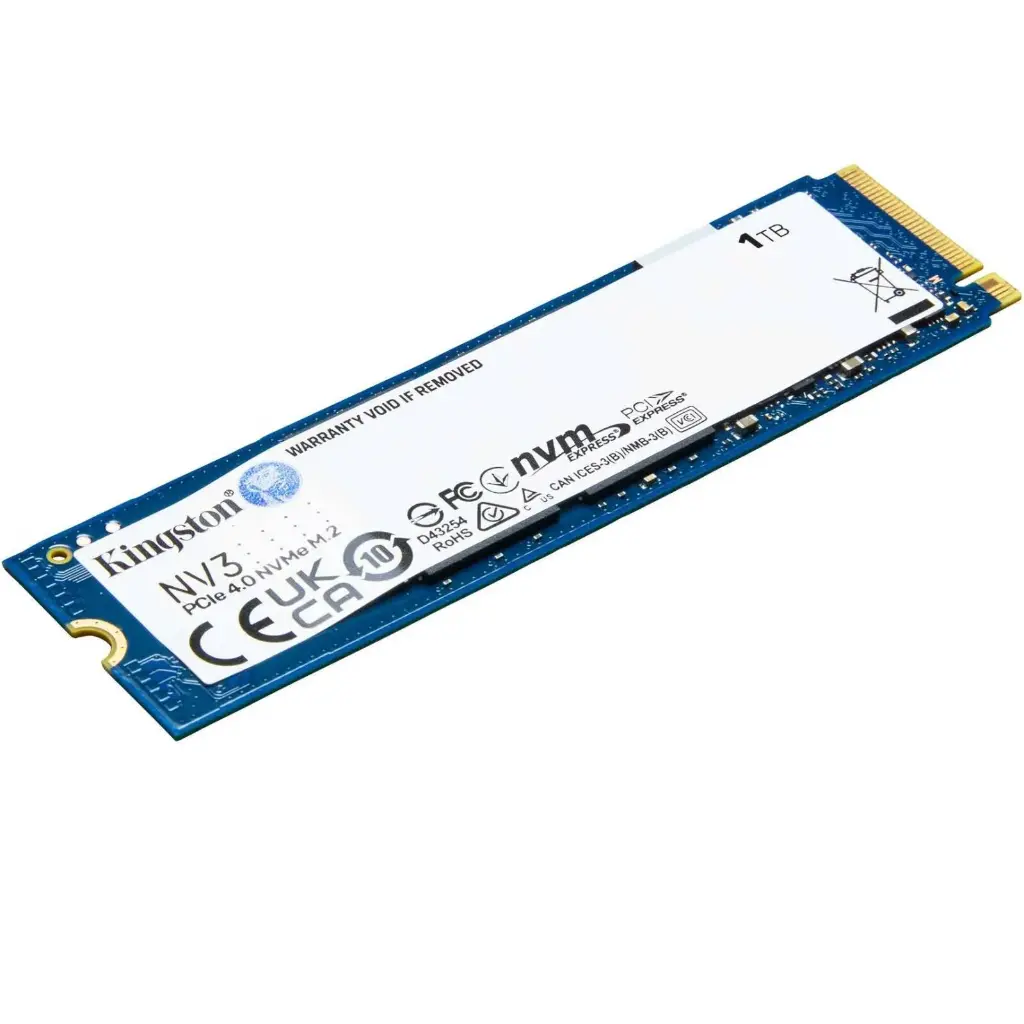 Kingston 1TB M.2 NV3 PCIe 4.0 NVMe Internal SSD, Capacity 6000 MB/s 