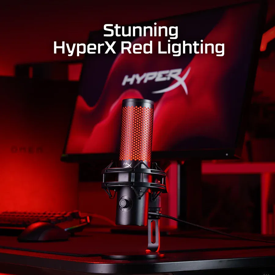 HYPER X QUADCAST 2 STUDIO QUALITY AUDIO BLACK AND RED MICROPHONE 