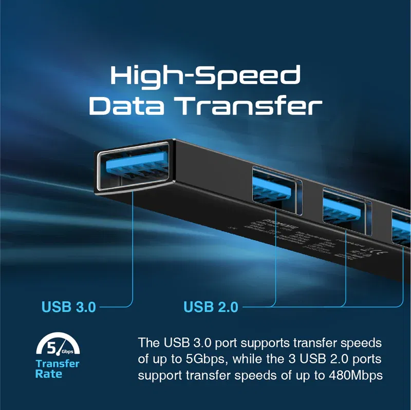 Promate USB-c Hub, 4-in-1 Type-c LiteHub-4