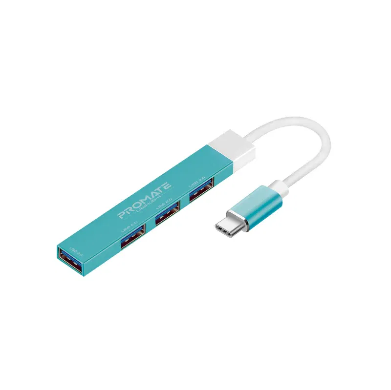 Promate USB-c Hub, 4-in-1 Type-c LiteHub-4 - BLUE