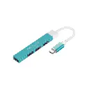 Promate USB-c Hub, 4-in-1 Type-c LiteHub-4 - BLUE