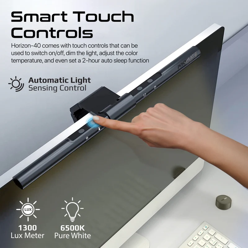 PROMATE LumiBar™ Touch Controlled LED Monitor Light horizon-40
