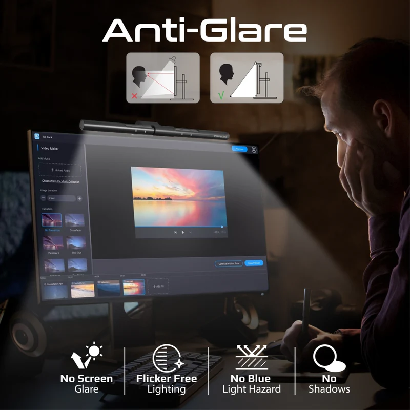 PROMATE LumiBar™ Touch Controlled LED Monitor Light horizon-40