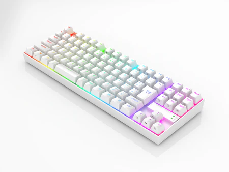 KEYBOARD REDRAGON K552 RGB WHITE (BLUE SWITCH)