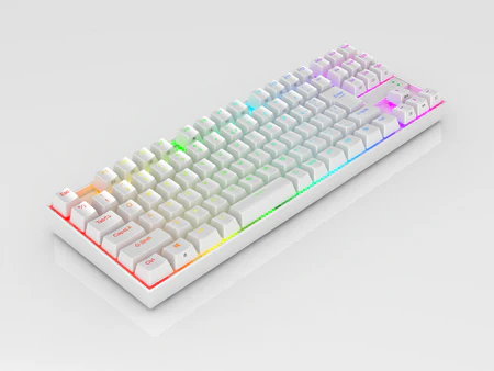 KEYBOARD REDRAGON K552 RGB WHITE (BLUE SWITCH)