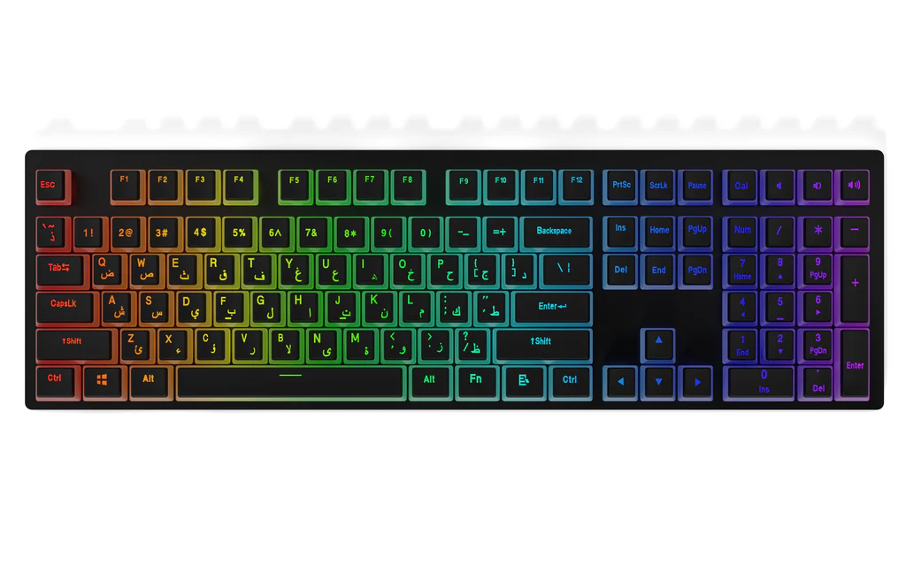 Pudding Keycaps CamelTech - black - Arabic layout