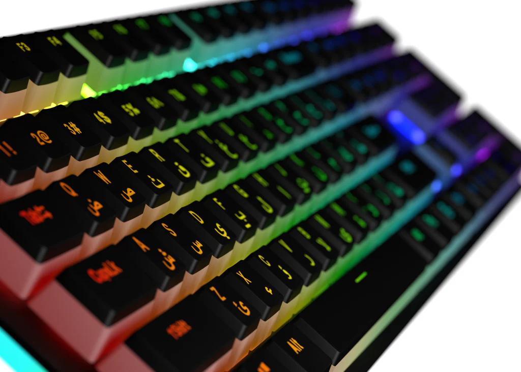Pudding Keycaps CamelTech - black - Arabic layout