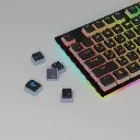 Pudding Keycaps CamelTech - black - Arabic layout