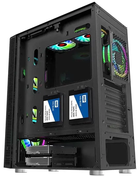 CASE WJCOOLMAN TRIO BLACK 4 FANS RGB