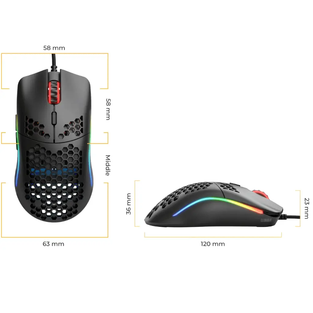 MOUSE GLORIOUS MODEL O- MINUS BLACK