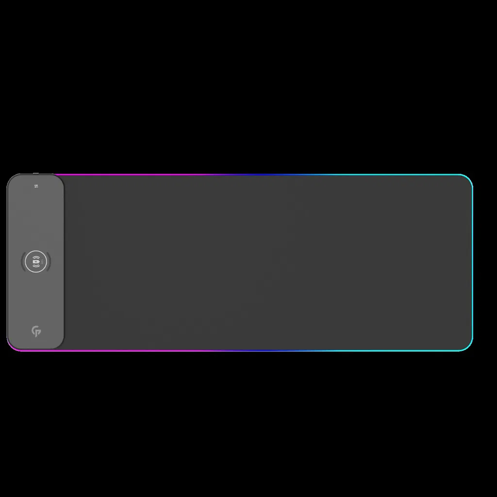 (PDX115-BK) Porodo Gaming RGB MousePad with 15W Wireless Charger - Black
