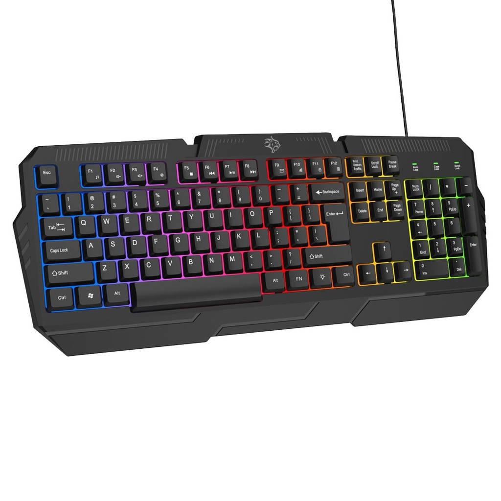 PORODO GAMING 4 IN 1 COMBO WITH KEYBOARD ,HEADSET , MOUSE AND MOUSE PAD BLACK - PDX221