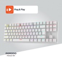 Porodo Gaming TKL Mechanical Keyboard WHITE- PDX222