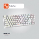 Porodo Gaming TKL Mechanical Keyboard WHITE- PDX222