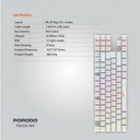 Porodo Gaming TKL Mechanical Keyboard WHITE- PDX222