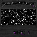 Gaming Mouse PAD Black striped with white 90x40cm 2mm