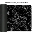 Gaming Mouse PAD Black striped with white 90x40cm 2mm