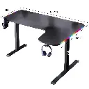 Gaming Desk GXG BLACK L Shaped Right L-(160)-RGB-R-B, Size:160X60X100cm