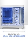 TORTOX CASE CURVO WHITE With 7 FAN RGB TX240502