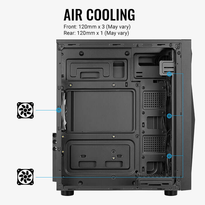 Aerocool Glider Cosmo TG Black Mid Tower Case