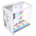 Acegeek Horizon WHITE ATX Case, 7x RGB 120mm Fans