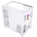 Acegeek Horizon WHITE ATX Case, 7x RGB 120mm Fans