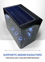 TORTOX CASE CURVO BLACK With 7 FAN RGB TX240502
