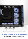 TORTOX CASE CURVO BLACK With 7 FAN RGB TX240502