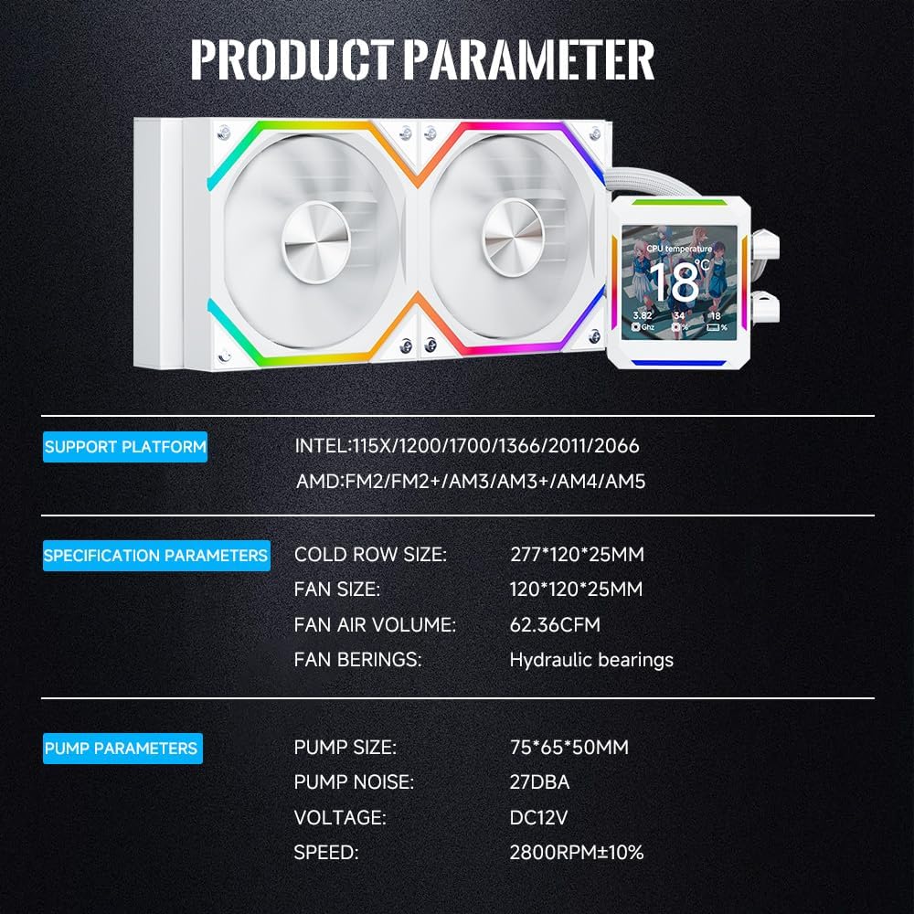 Liquid Cooler JUNGLE LEOPARD ASTROSHEL 240 WHITE