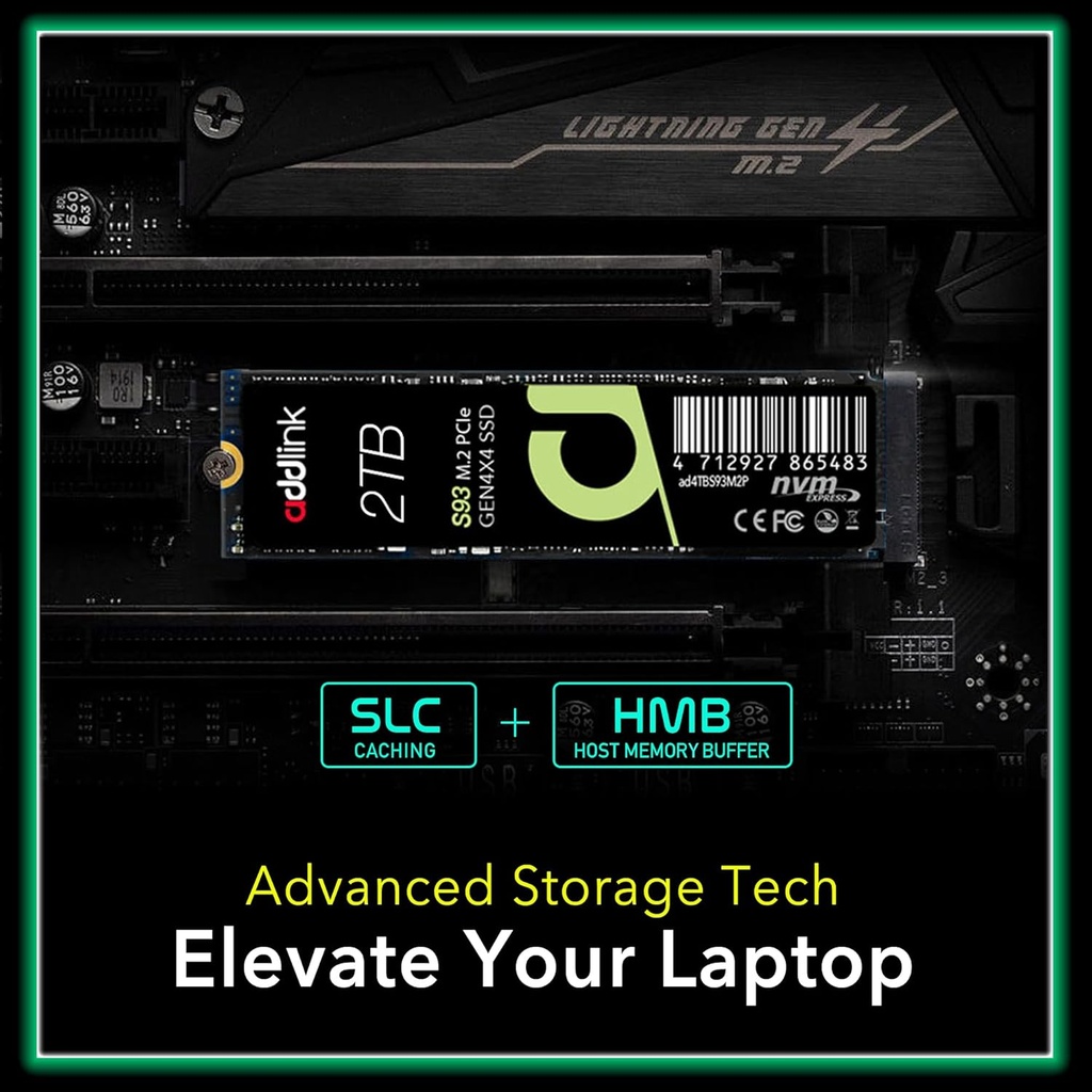 SSD 1TB M.2 ADDLINK S93 2280 PCIE NVME Gen4x4 7200MB/S