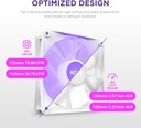 NZXT F120 1 FAN RGB WHITE
