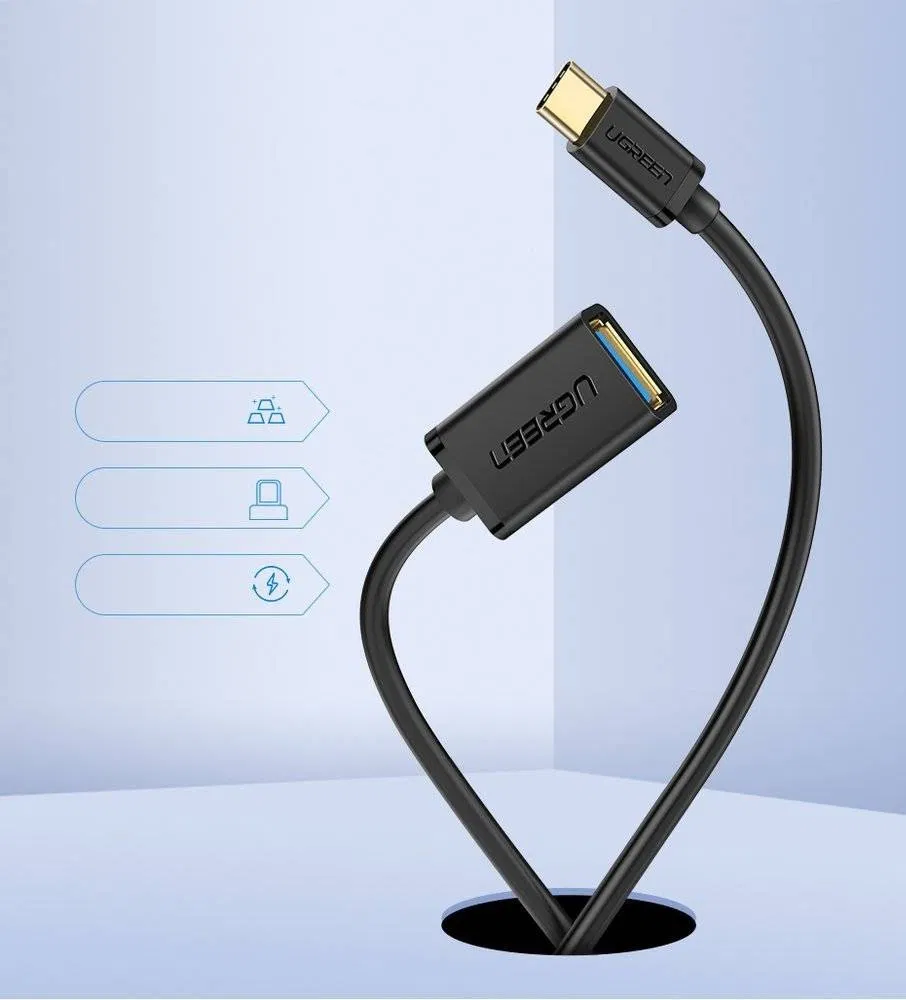 CABLE UGREEN USB-C MALE TO USB 3.0 A FEMALE - 30701