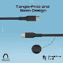 Promate CableKit-CC 3Pcs High Tensile Strength Data & Charge USB-C Cable kit 60W cablekit.cc