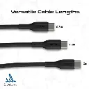 Promate CableKit-CC 3Pcs High Tensile Strength Data & Charge USB-C Cable kit 60W cablekit.cc