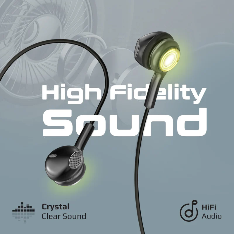 Promate Earphones with USB-C Connector lumibuds-c.black