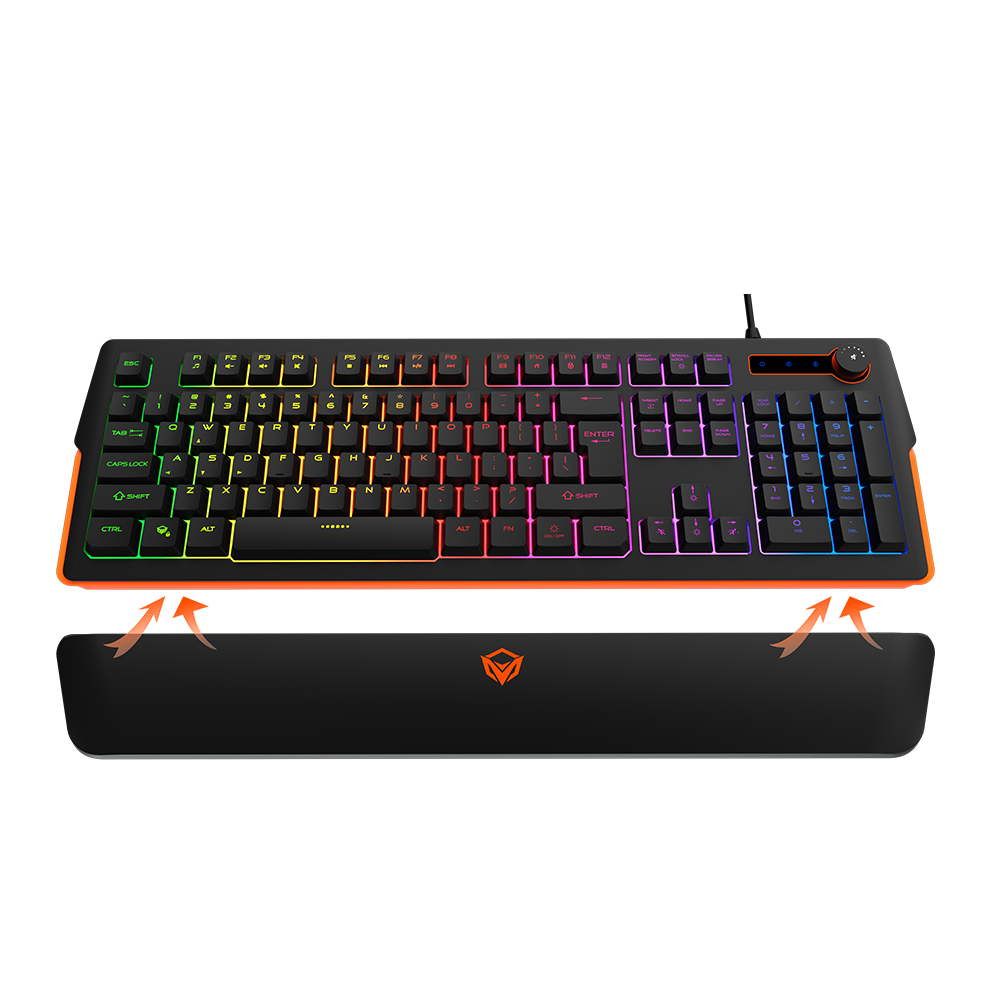 Meetion RGB Magnetic Wrist Rest Keyboard for Gaming - MT-K9520
