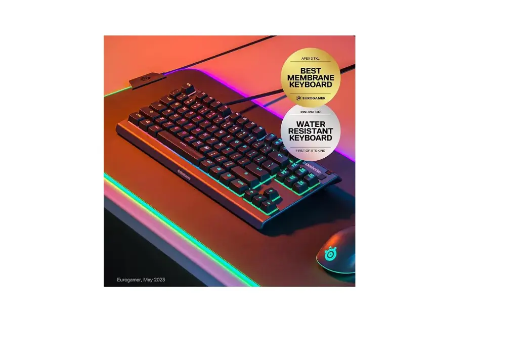 SteelSeries Apex 3 TKL RGB Gaming Keyboard