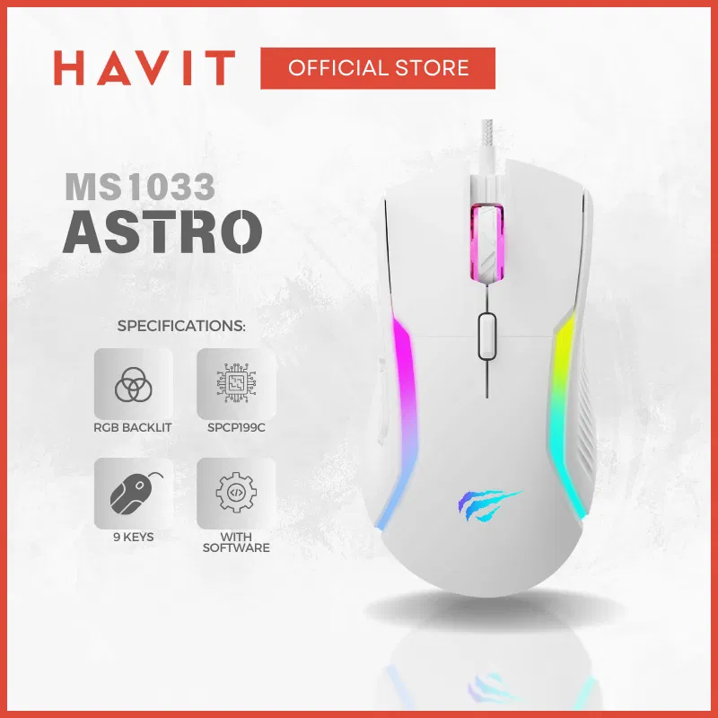 HAVIT MOUSE WHITE  - MS1033