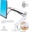 NB Monitor Desk Mount Stand Full F80 White