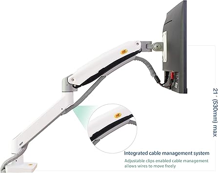 NB Monitor Desk Mount Stand Full F80 White