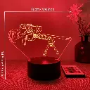 Creative 3D Night Light Black Remote Control 16 Color Gun Shape USB Atmosphere Table Lamp with Touch Button 16 Color RemotE